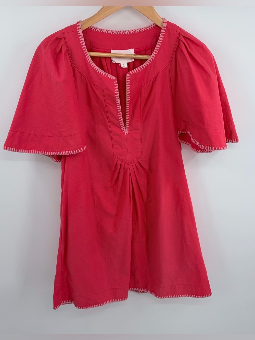 Pomander Place tuckernuck Finley red/pink flutter sleeve mini dress women’s S